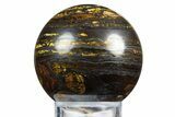 Polished Tiger Iron Stromatolite Sphere - Billion Years #315789-1